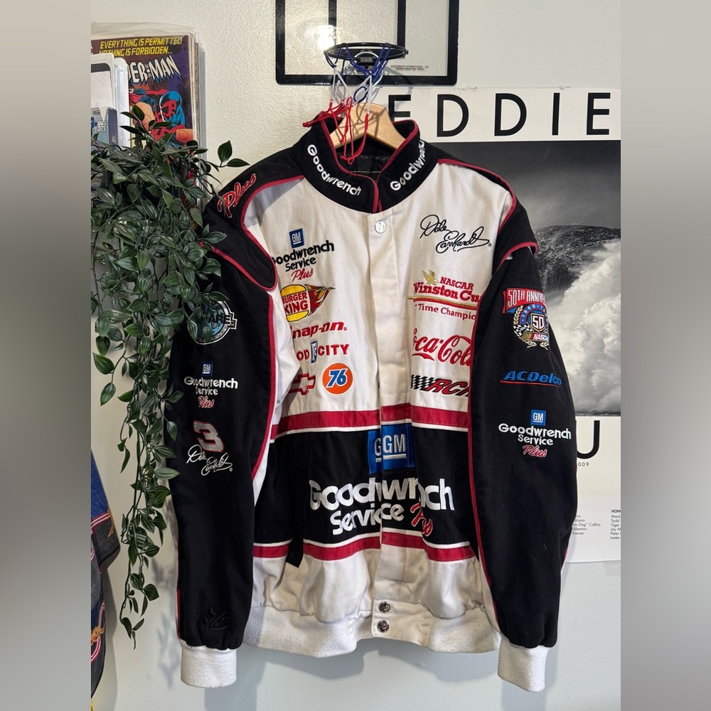 Nascar Black and White Bomber Jacket